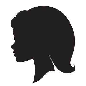 recommend clip art: African American Side Silhouette with Curly Hair and Beautiful Face