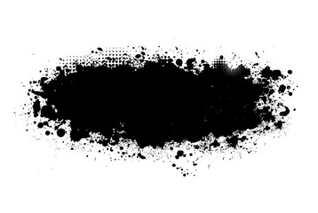 Black blot on a white background. Vector illustration