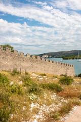 Fototapeta na wymiar The Wall of Oštrica (Bedem Grebastica) grebastica in the state of Šibenik-Knin Croatia