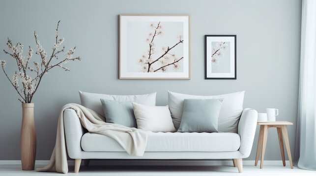 Modern vintage interior of living room - 3D Rendering stylish designs elegance indoors