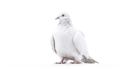 Obraz premium white dove isolated on transparent background aesthetic bird peace