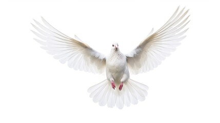 white dove isolated on transparent background aesthetic bird peace