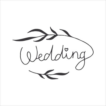 Wedding design element, Handdrawn element, Clipart, Drawing, Illustration