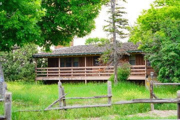 beautiful village house and barn in state of Idaho, USA