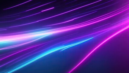 Fototapeta na wymiar Abstract futuristic background with pink blue glowing neon moving high speed wave lines and bokeh lights