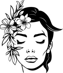 Floral Woman SVG, Floral Girl SVG, Beautiful Woman SVG, Woman SVG, Floral SVG, Girl SVG, Strong Woman SVG, Woman's Day SVG, Woman Silhouette SVG