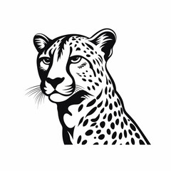 Cheetah logo, cheetah icon, cheetah head, vector