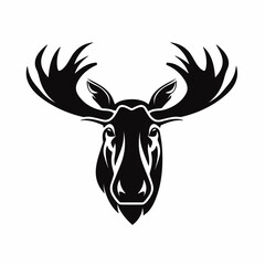 Moose logo, moose icon, moose head, vector