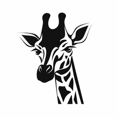 Obraz premium Giraffe logo, giraffe icon, giraffe head, vector