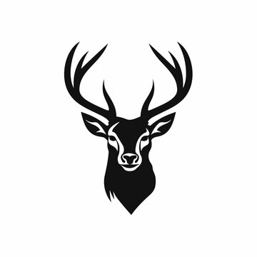 Deer logo, deer icon, deer head, vector