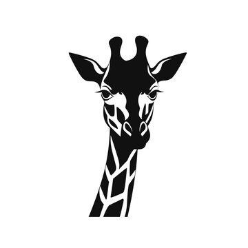 Giraffe logo, giraffe icon, giraffe head, vector
