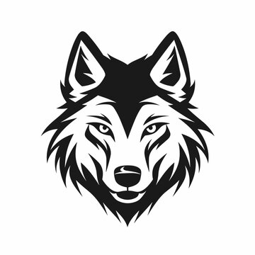 Wolf logo, wolf icon, wolf head, vector