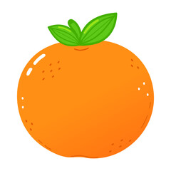 Tangerine fruit character. Vector hand drawn cartoon kawaii character illustration icon. Isolated on white background. Tangerine fruit character concept