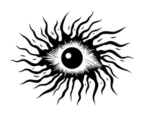 Eye Pupil Hair Wool Roots Branches Tattoo Symbol
