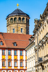Fototapeta premium historic buildings at the old town of Bayreuth - germany