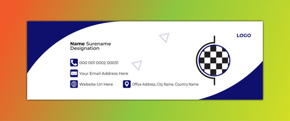 Modern Business email signature with an author photo place