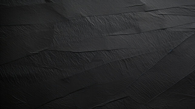 Textured Black Background Resembling Burnt And Aged Paper, Wall Concret Effect, For Graphic Design Poster, AI