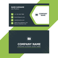 Double-sided creative business card template. Portrait and landscape orientation. Horizontal and vertical layout. Vector illustration.Creative and modern business card template.Minimal Individual.