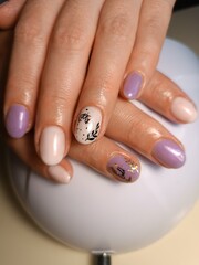 hand with nail polish