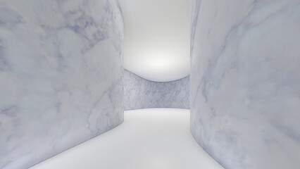 Interior architecture background empty corridor 3d render