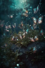 Fototapeta na wymiar The Butterfly Ballet - AI Generated
