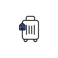  Luggage icon design with white background stock illustration