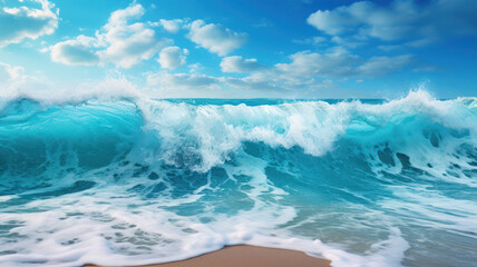 Serene Ocean Waves Background