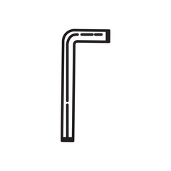 allen key icon logo vector design template