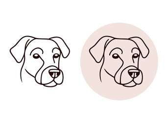Fototapeta premium Modern logo dog face icon vector