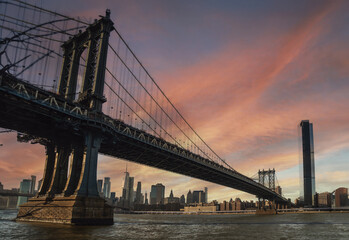 Puente de Brooklyn, Isla de Manhattan, Nueva york. Estados Unidos.