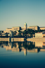 sunset over the river
