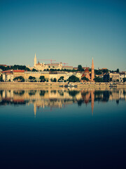 sunset over the river