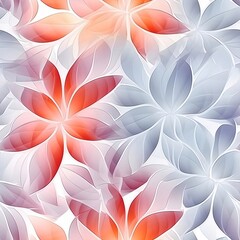 Abstract floral seamless pattern, generative Ai 