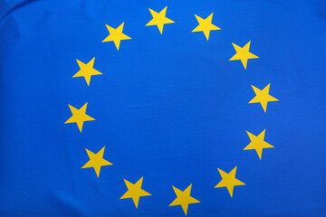 Flag of European Union as background, closeup - obrazy, fototapety, plakaty