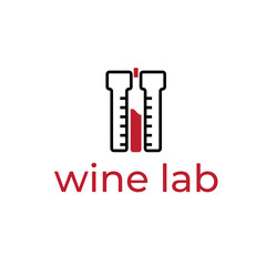 wine lab concept simple vector illustration