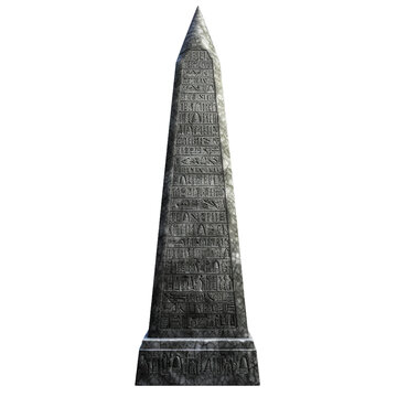 Egyptian obelisk. isolated object, transparent background