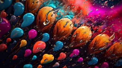 drops of color, generative ai 