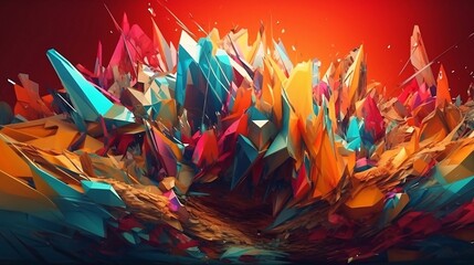 abstract colorful background, generative AI 