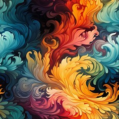 Colorful Seamless pattern, generative AI 