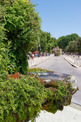 Moosbrunnen an der Cours Mirabeau in Aix-en-Provence Frankreich