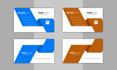 Creative unique, Professional, Luxury, Modern and simple corporate business visiting card design template ideas for personal identity stock illustration
