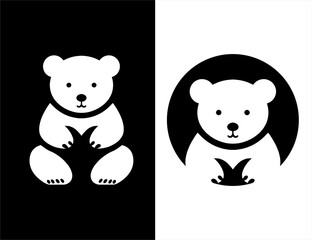 Obraz na płótnie Canvas Charming Vector Illustrations of Two Adorable Cuddly Bears.