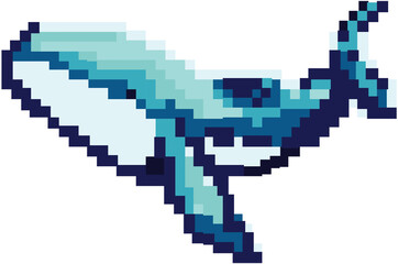 pixel whale pixel art