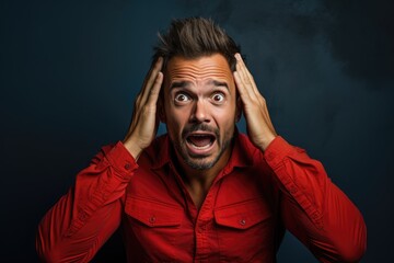 Man Expressing Disbelief and Surprise