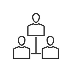 Business Team Hierarchy Icon - Leader Icon