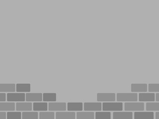 ランダムレンガ壁下フレームB：グレー