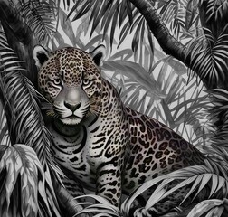 Panther in the rainforest | AI Generated