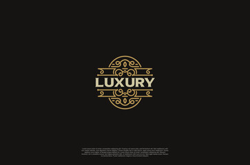 Old vinatage label ornament logo antique label decorations. Vector design element