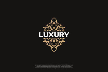 Old vinatage label ornament logo antique label decorations. Vector design element