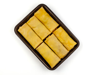 pancakes on white background for online restaurant menu